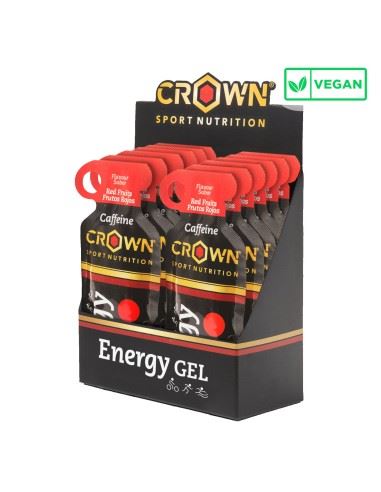 CROWN ENERGY GEL FRUTOS ROJOS CAFEINA